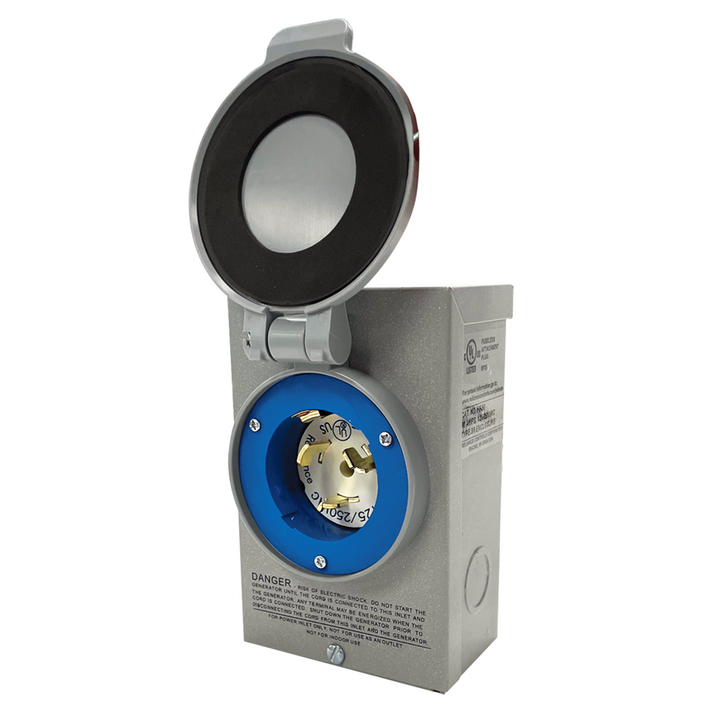 XP50PB 50-Amp 12,500-Watt 120/240-Volt Metallic Power Inlet Box