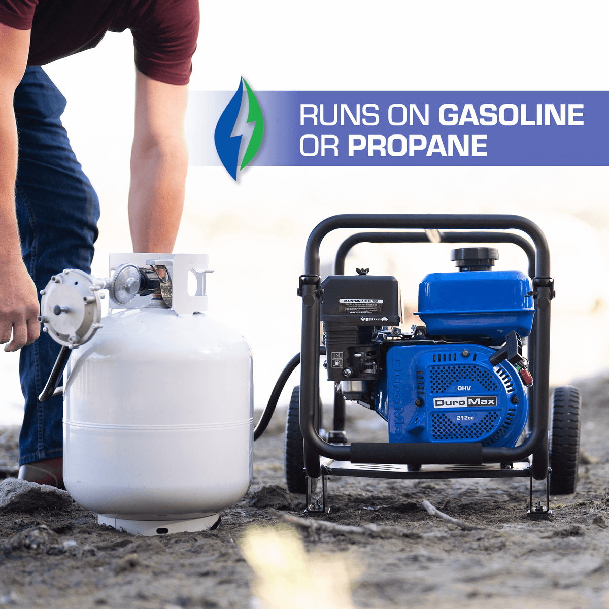 264 GPM 3" Dual Fuel Engine Portable Water Pump