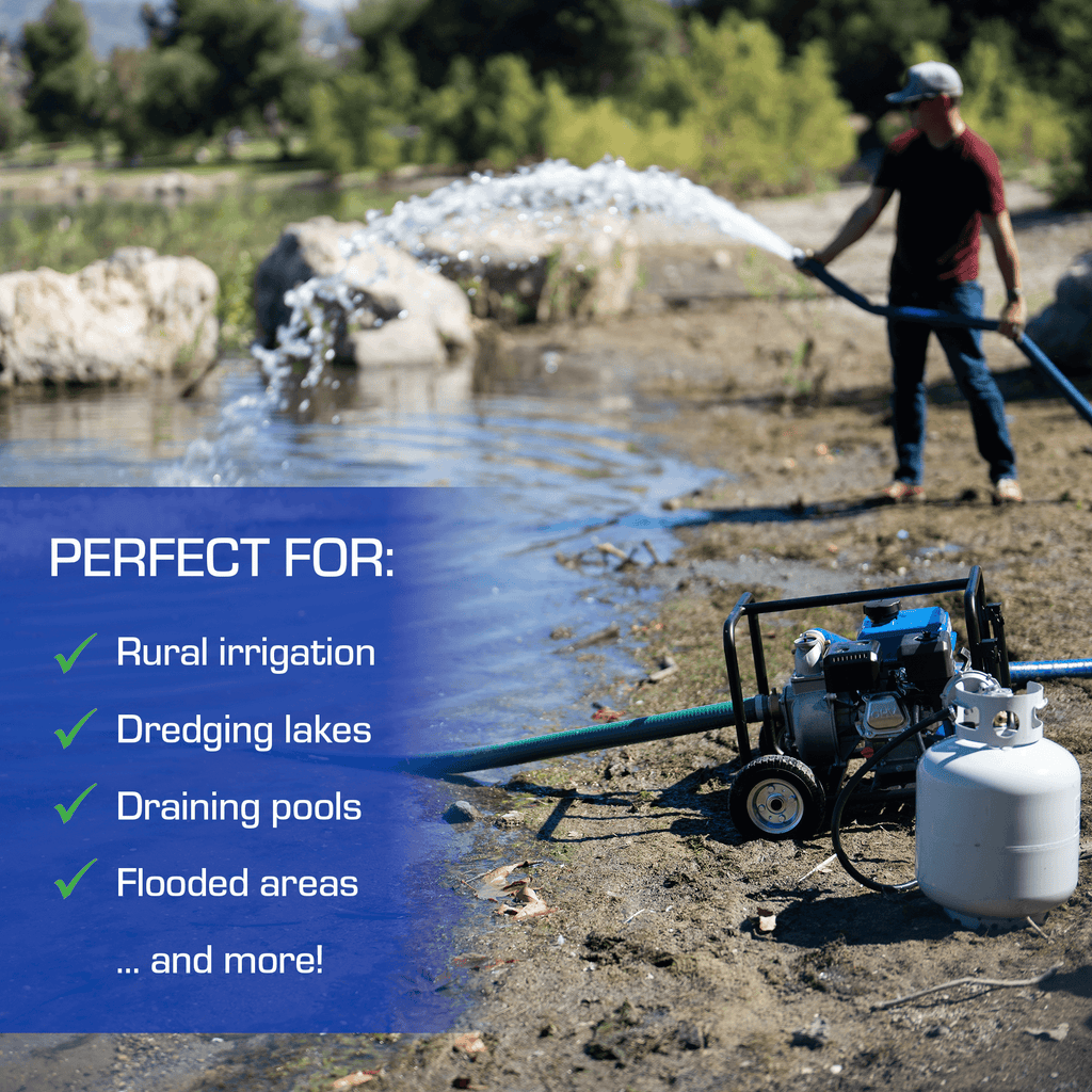 158 GPM 2" Dual Fuel Engine Portable Water Pump