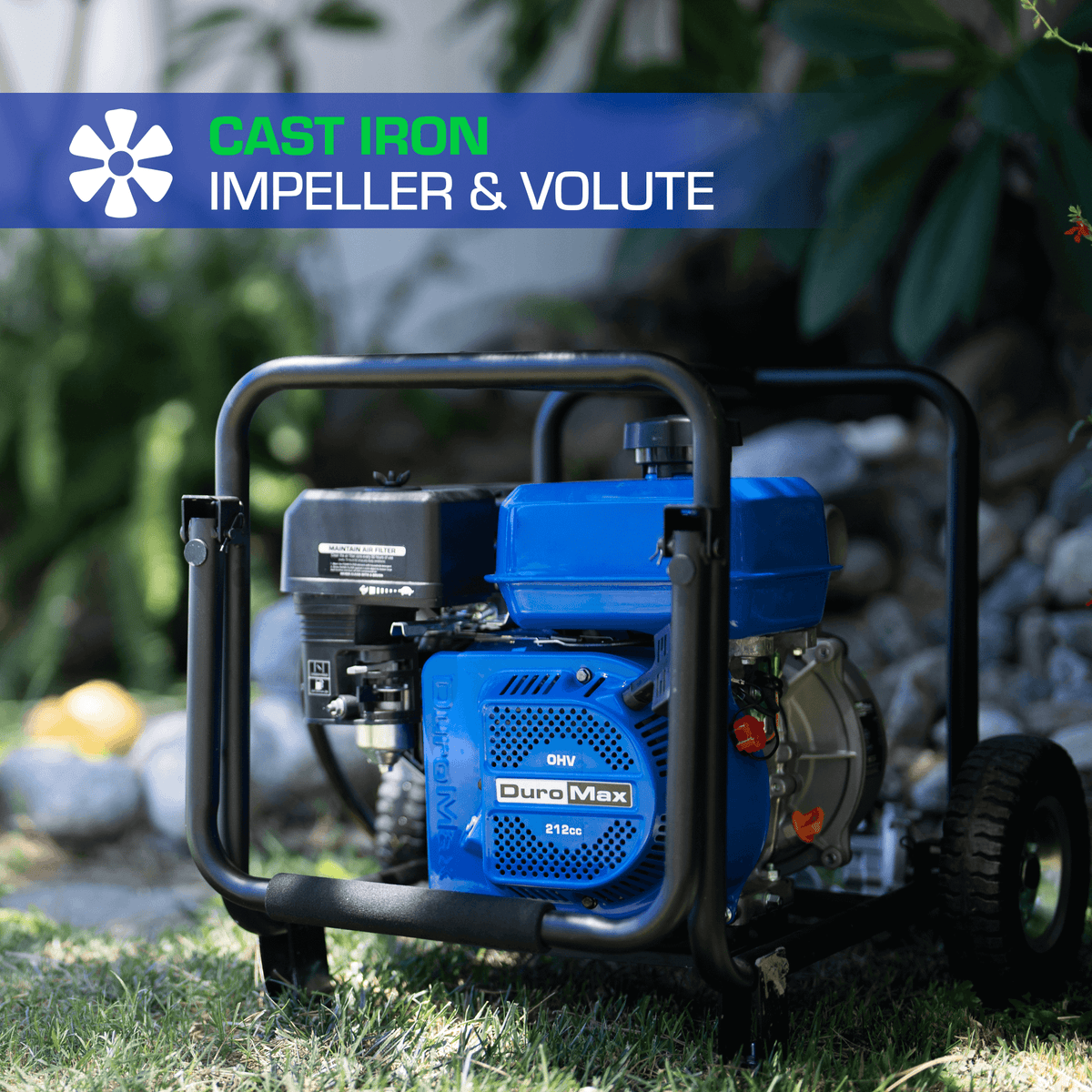 158 GPM 2" Dual Fuel Engine Portable Water Pump