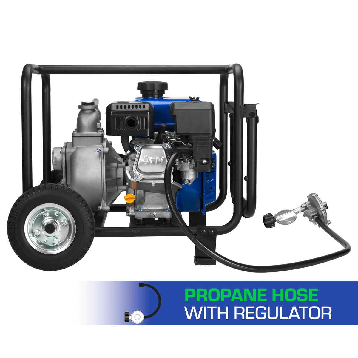 158 GPM 2" Dual Fuel Engine Portable Water Pump