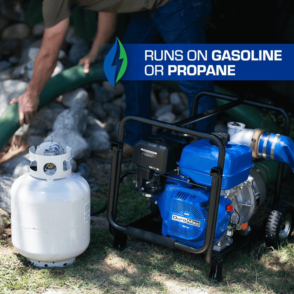 423 GPM 4" Dual Fuel Engine Portable Water Pump