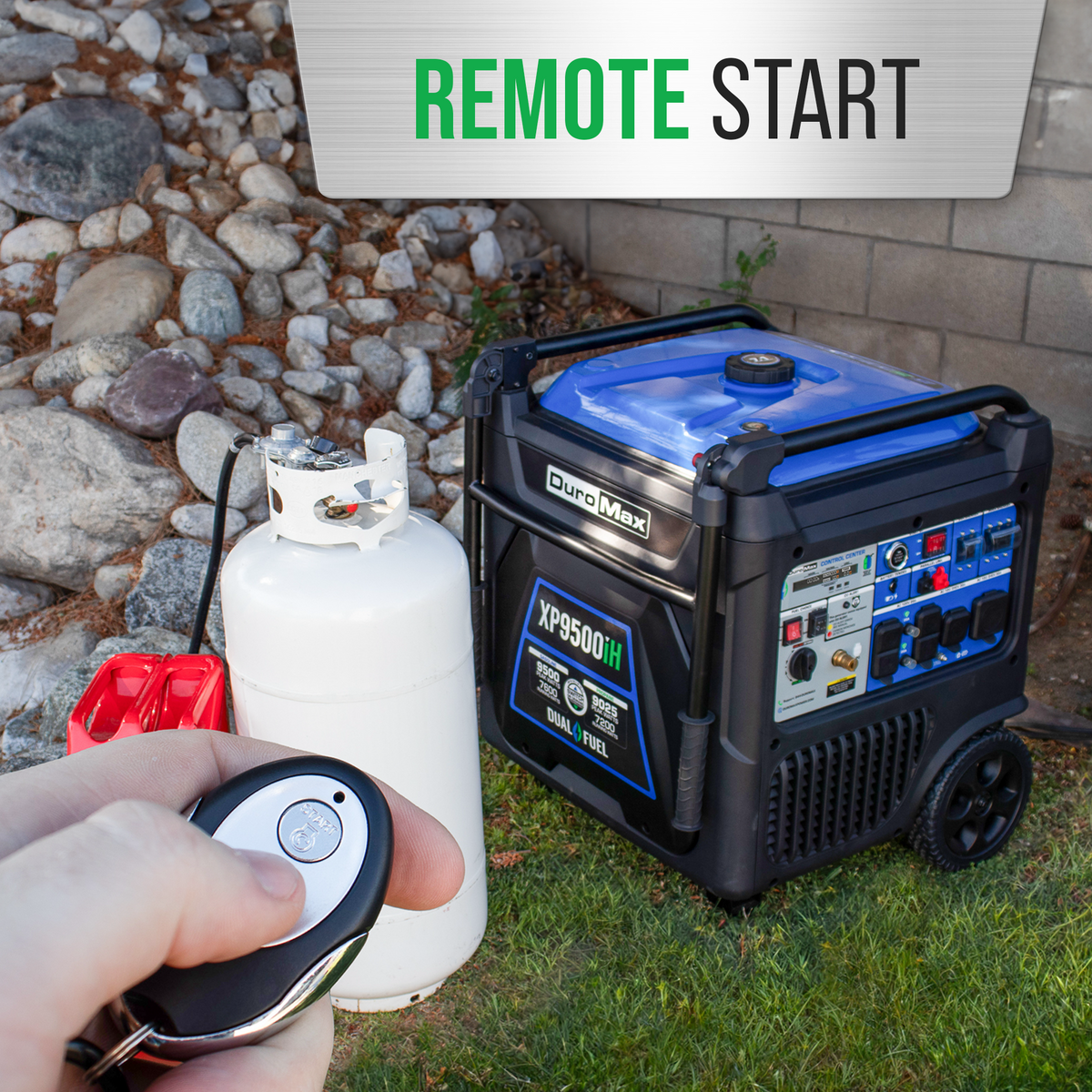 9,500 Watt Portable Dual Fuel Inverter Generator - Quiet, Low THD