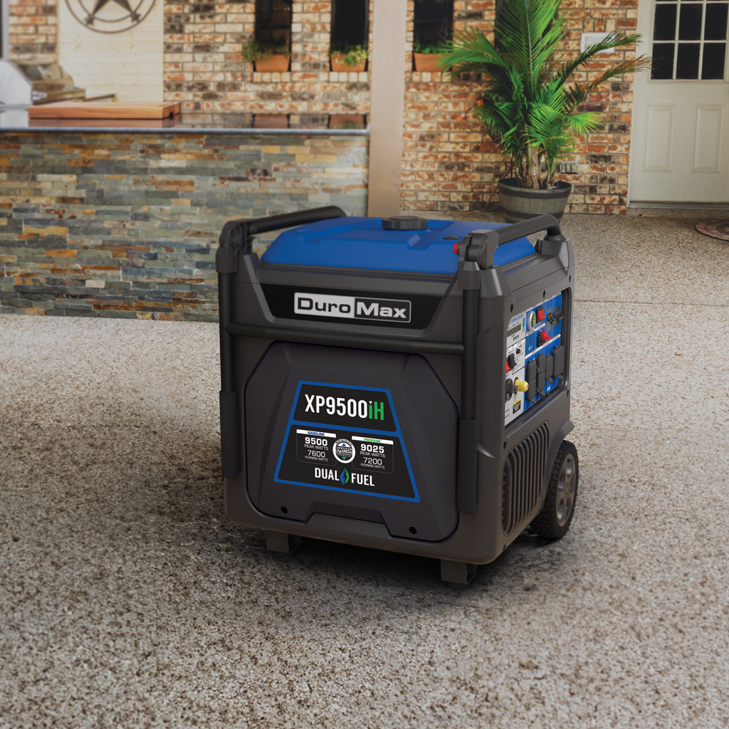 9,500 Watt Portable Dual Fuel Inverter Generator - Quiet, Low THD