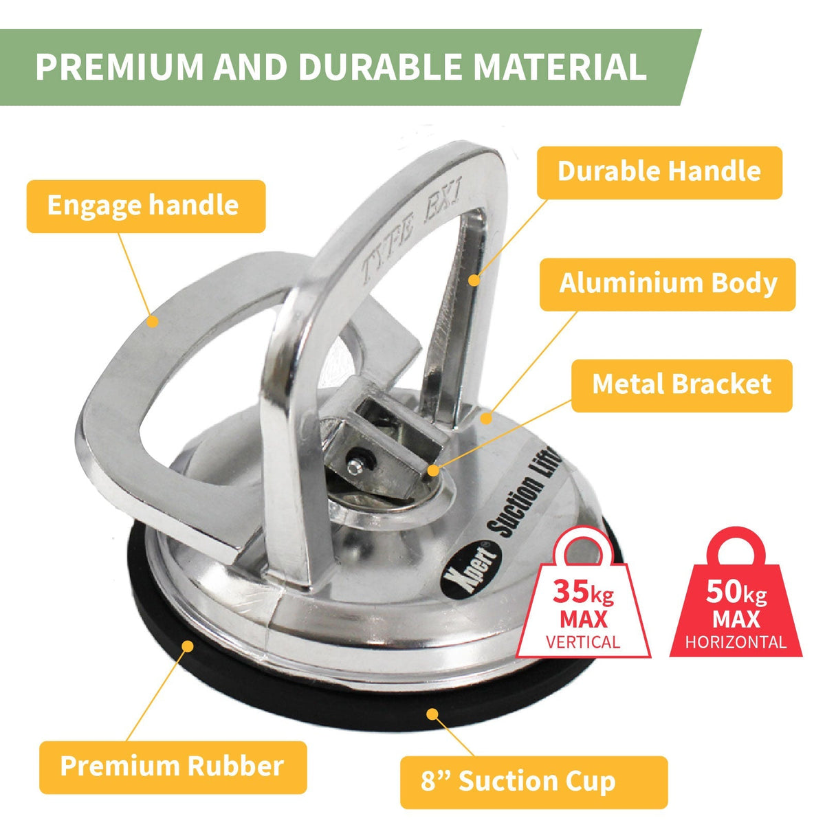 Xpert Single Cup Glass Suction Lifter