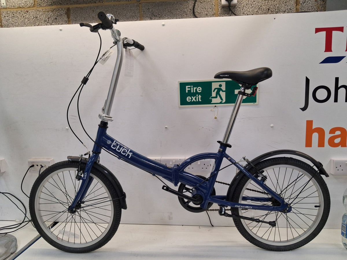 Apollo Tuck Unisex Single Speed 20''-Wheel Lightweight Folding Bike - Blue