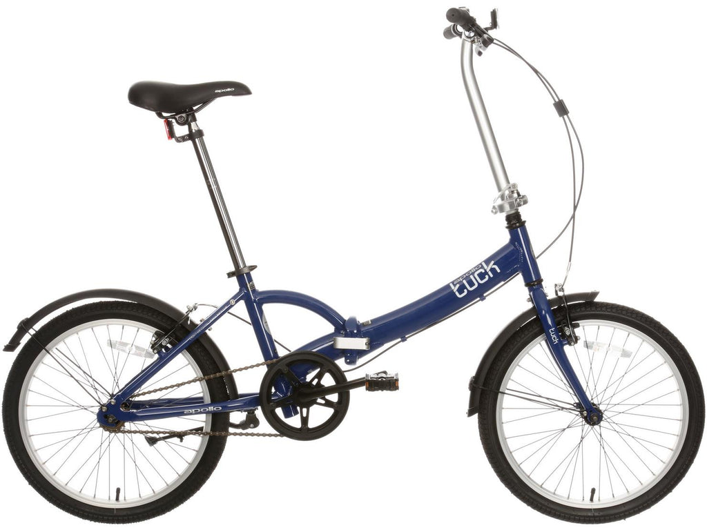 Apollo Tuck Unisex Single Speed 20''-Wheel Lightweight Folding Bike - Blue