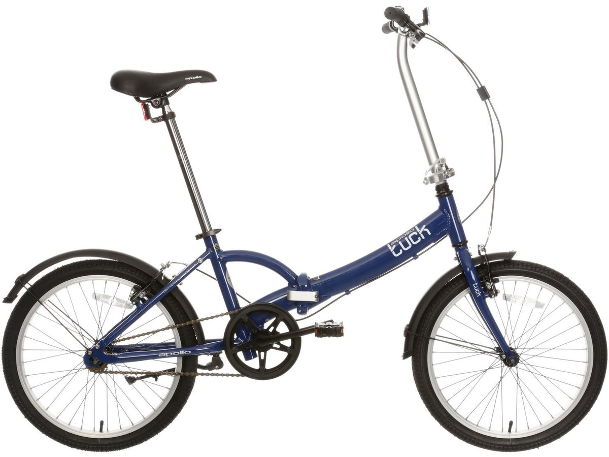 Apollo Tuck Unisex Single Speed 20''-Wheel Lightweight Folding Bike - Blue