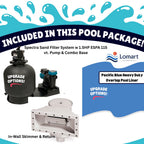 18' x 39' x 52" Oval Lomart 6"Steel Frame Grey Mist Pool & Package