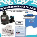 18' x 39' x 54" Oval Lomart Semi Inground Whispering Wind III Pool with In-Step & Package