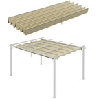Retractable Replacement Pergola Canopy for 10' x 13' Pergola, Beige