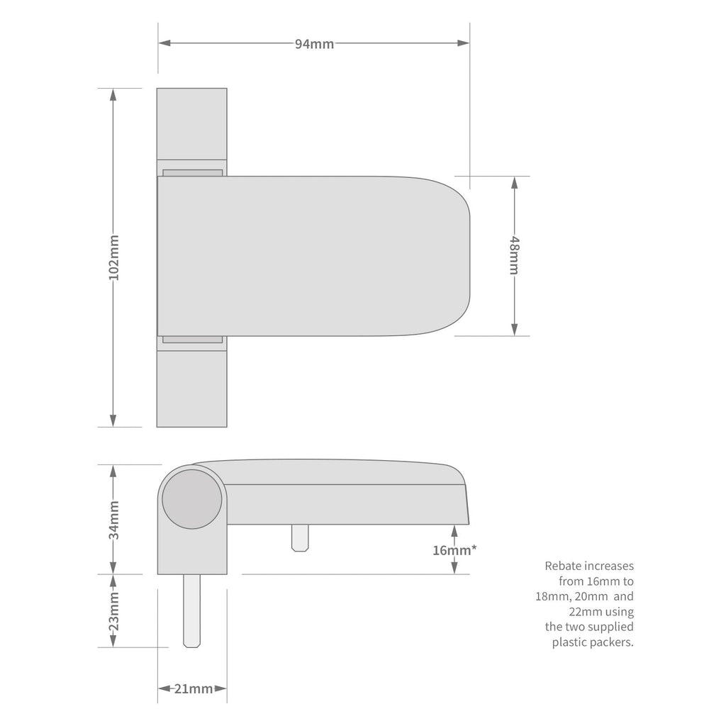 Yale 3D Flag Door Hinge