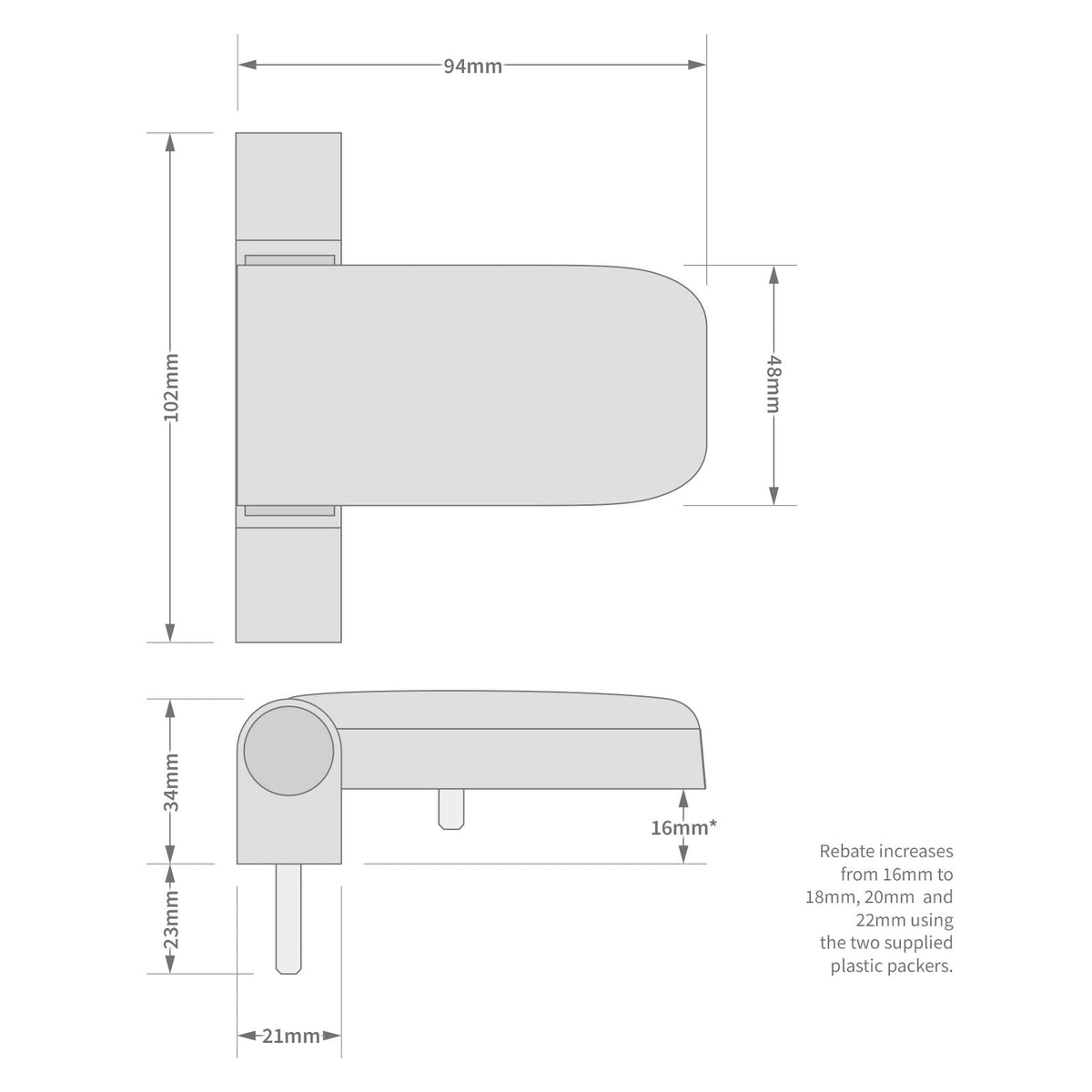 Yale 3D Flag Door Hinge