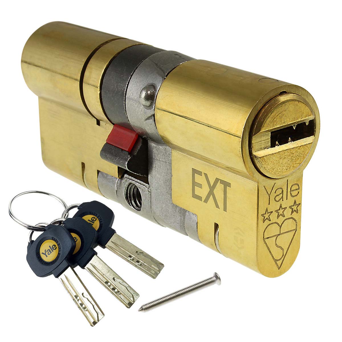 Yale Platinum 3 Star Euro Cylinder (Brass)