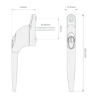 Yale Quartus Inline Window Handle