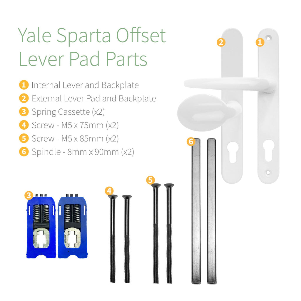 Yale Sparta Offset Lever/Pad Door Handles