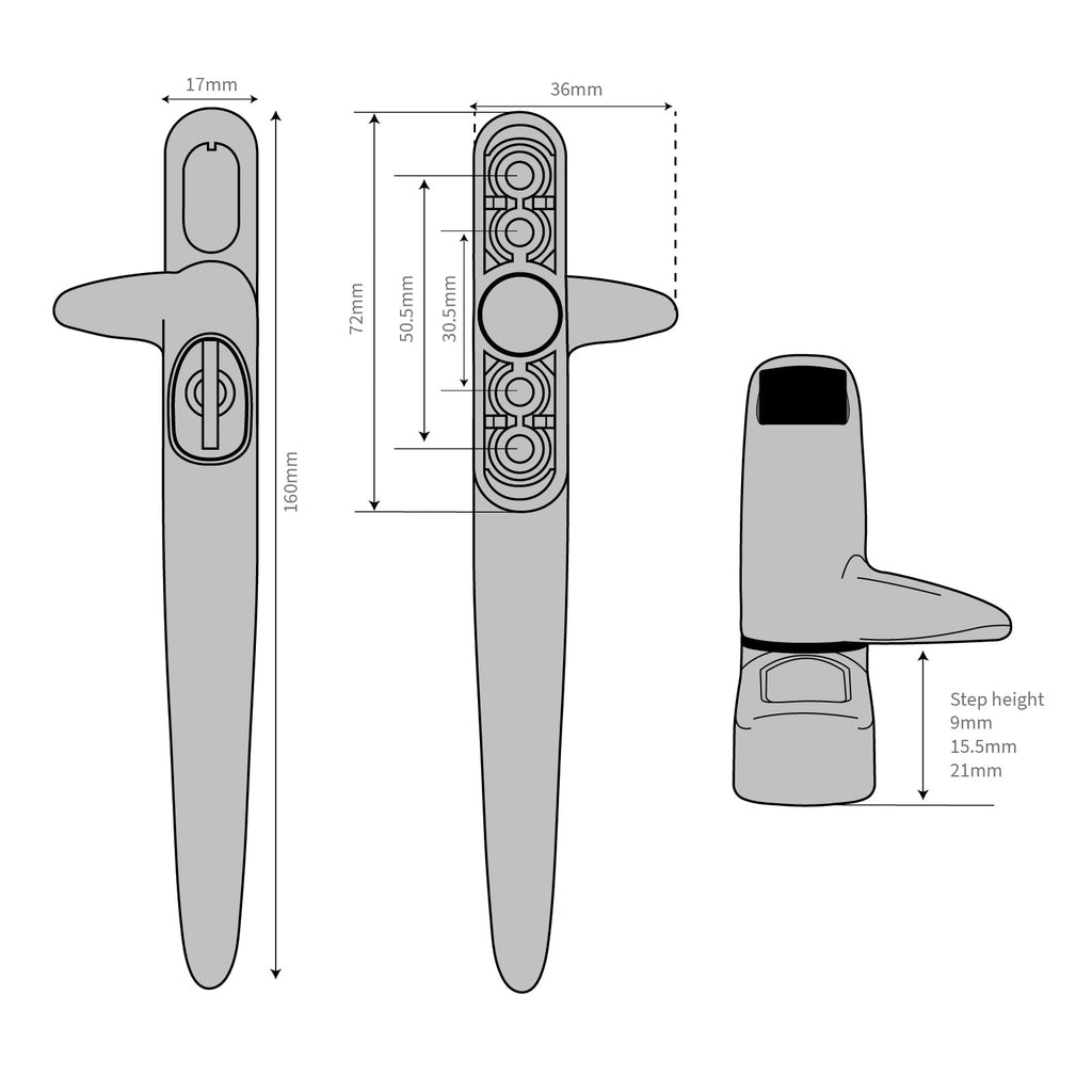 Yale Sparta Cockspur Window Handle