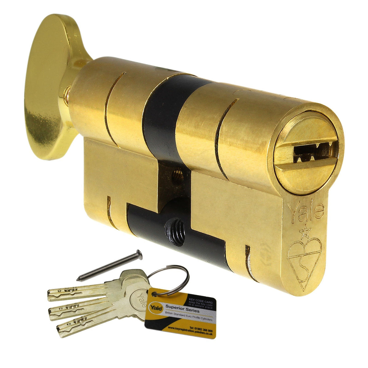 Yale Superior Thumbturn Euro Cylinder (Brass)
