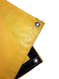 22 oz Extra Heavy Duty Yellow Coated Vinyl Fire Retardant Tarp by AtlasShield Pro