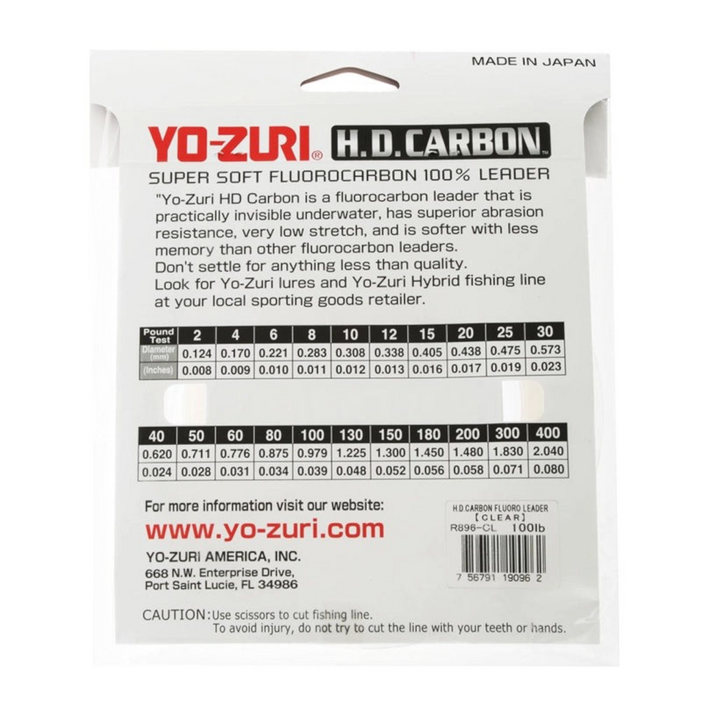 Yo-Zuri H.D. Carbon Fluorocarbon Leader Clear