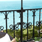 Adjustable Patio Umbrella Holder for Railings/Balcony, Black