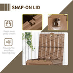 120 Gallon Compost Bin with 80 Vents & 2 Doors, Brown