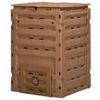 120 Gallon Compost Bin with 80 Vents & 2 Doors, Brown