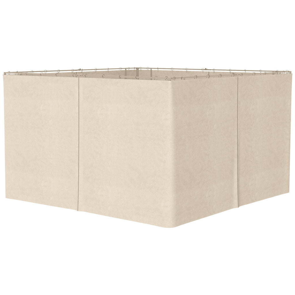 10' x 13' Universal Gazebo Sidewall Set (4 Panels) with Hooks, Beige