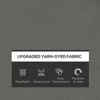 4 Piece Outdoor Seat Cushions with Ties, Water Repellent Chairs Seat Pads, Charcoal Grey