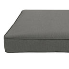 4 Piece Outdoor Seat Cushions with Ties, Water Repellent Chairs Seat Pads, Charcoal Grey