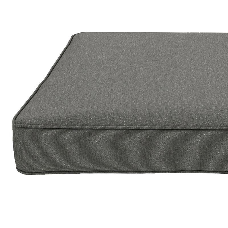 4 Piece Outdoor Seat Cushions with Ties, Water Repellent Chairs Seat Pads, Charcoal Grey