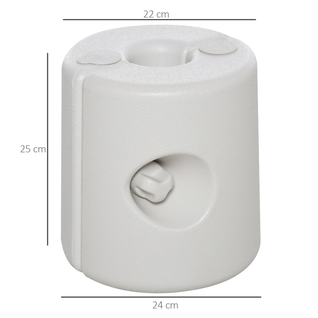 4 Pack 36kg Gazebo Weights, Canopy Tent Weights w/ Rapid Clip, Water & Sand Filled, White