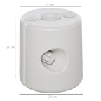 4 Pack 36kg Gazebo Weights, Canopy Tent Weights w/ Rapid Clip, Water & Sand Filled, White