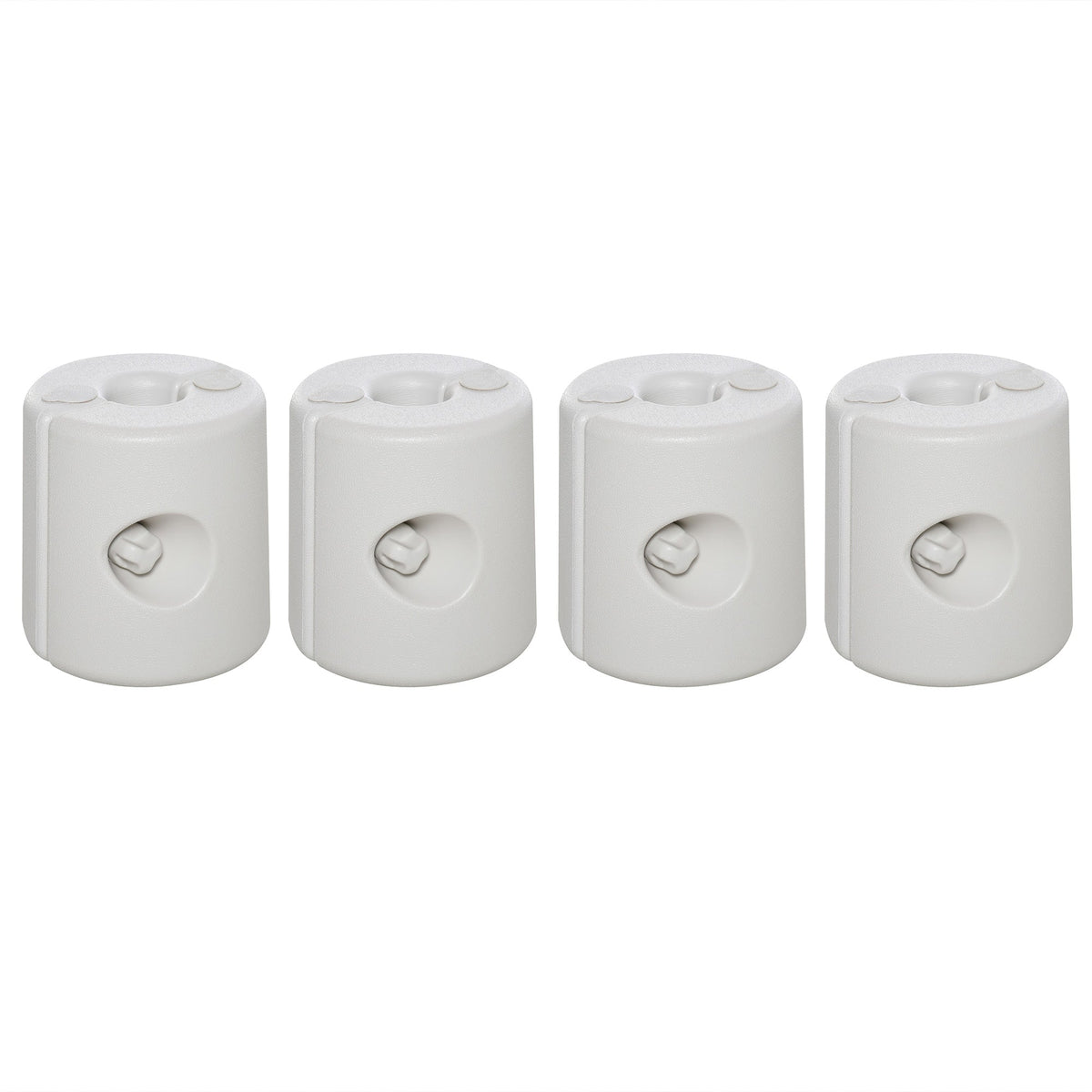 4 Pack 36kg Gazebo Weights, Canopy Tent Weights w/ Rapid Clip, Water & Sand Filled, White