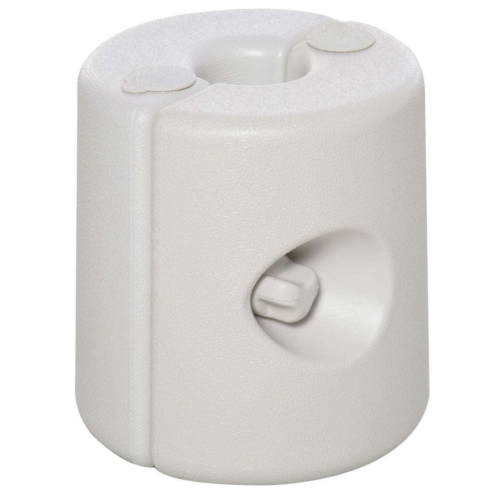 4 Pack 36kg Gazebo Weights, Canopy Tent Weights w/ Rapid Clip, Water & Sand Filled, White