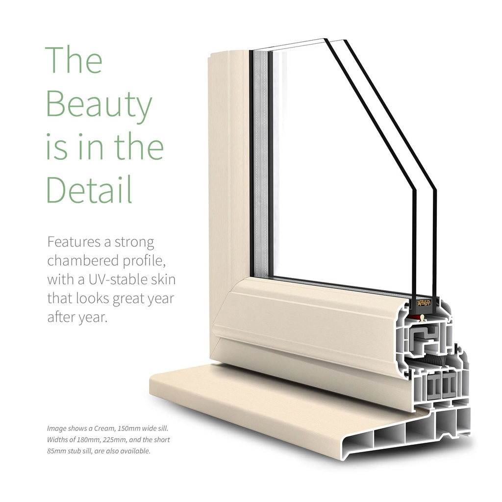 180mm Profile 22 Window Sill (with End Caps)