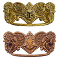 Ornate Victorian Drawer Pull – Brass or Antique Finish, 3" Center-to-Center, Stamped Back Plate, Cast Bail