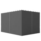 10' x 13' Gazebo Sidewall Set with 4 Panels and Hooks, Light Grey
