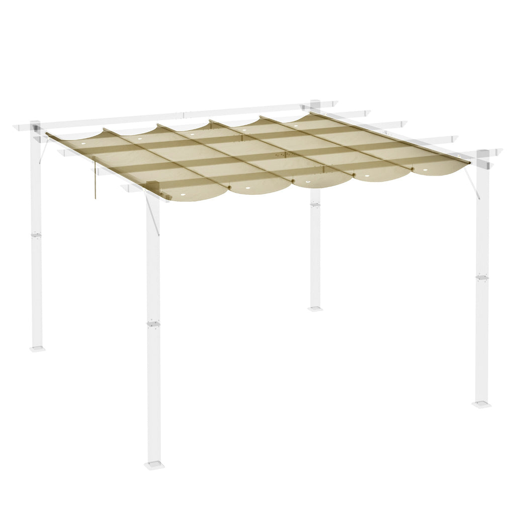 Retractable Replacement Pergola Canopy for 10' x 10' Pergola, Beige