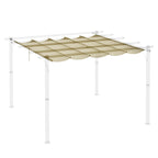 Retractable Replacement Pergola Canopy for 10' x 10' Pergola, Beige