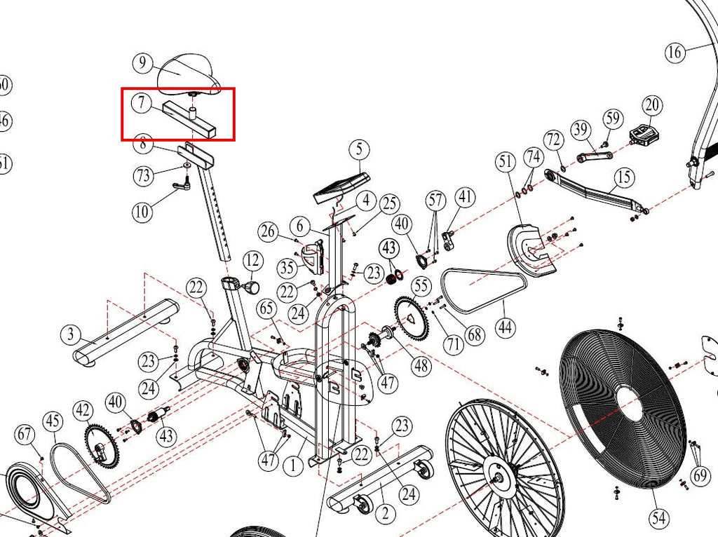 Xebex AB-1 and ABMG-3 Air Bike Parts