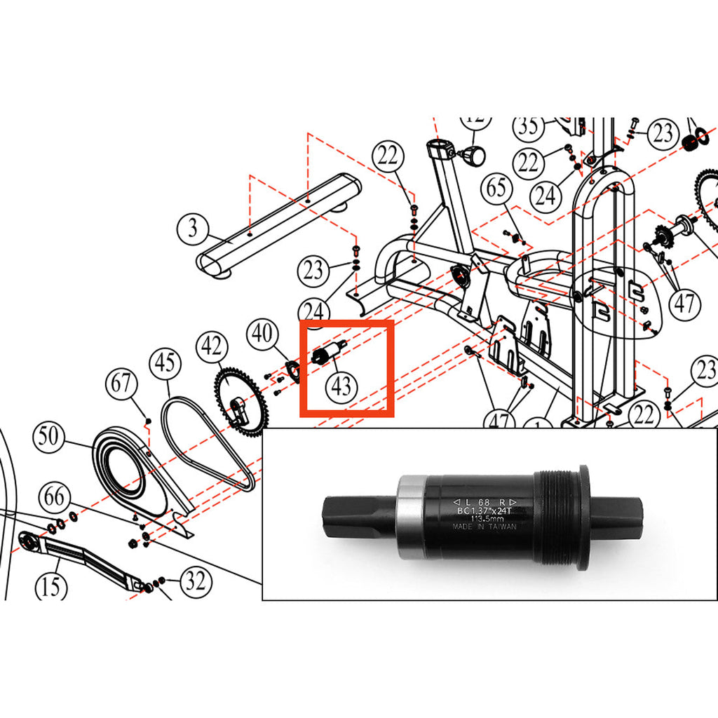 AB-1-PT-43: Bottom Bracket Set