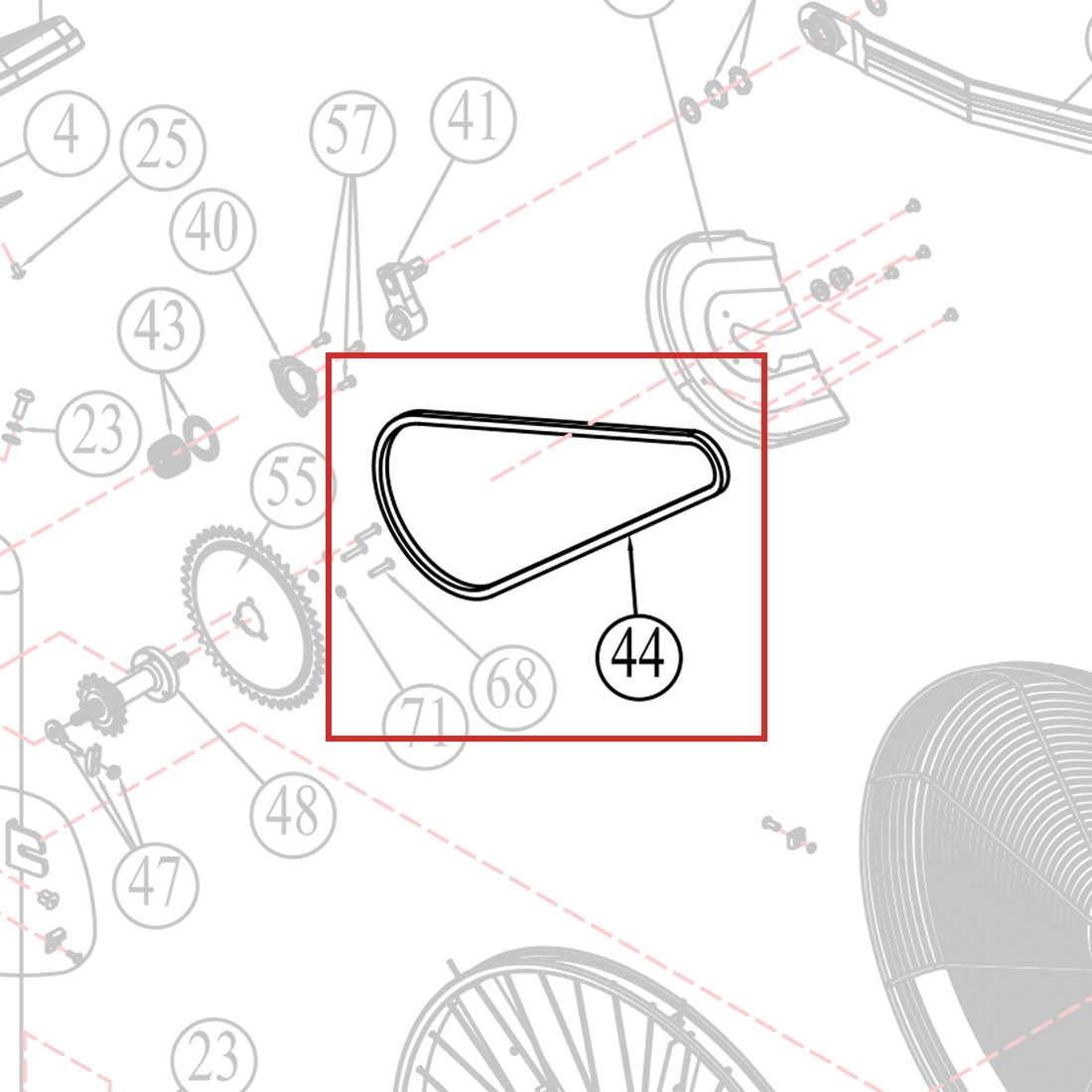 Xebex AB-1 and ABMG-3 Air Bike Parts