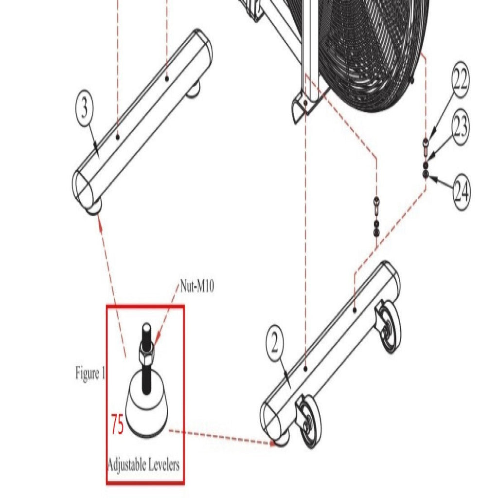Xebex AB-1 and ABMG-3 Air Bike Parts