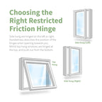 Securistyle Restricted Window Friction Hinge (Top Hung)