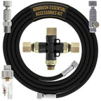 Essential Accessories Kit with 6 ft. Braided Airbrush Hose, Mini Inline Filter, Quick Disconnect, Airflow Adjustment Couplers, and