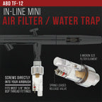 Essential Accessories Kit with 6 ft. Braided Airbrush Hose, Mini Inline Filter, Quick Disconnect, Airflow Adjustment Couplers, and