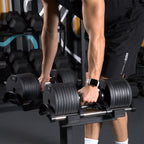 2x32kg Adjustable Dumbbell Set + Stand