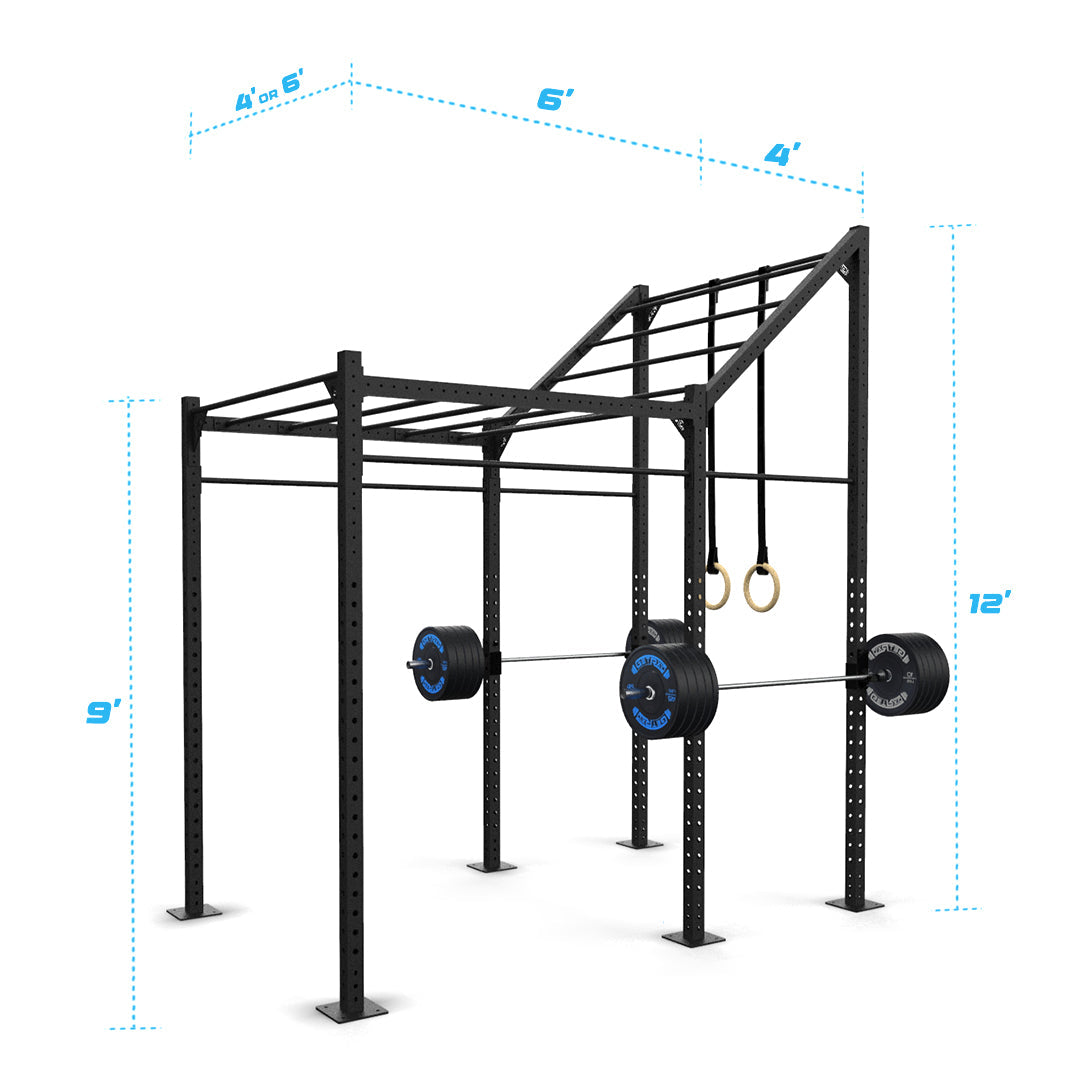 10' Freestanding Builder® Rig: Advanced 2 w/ 2' Monkey Bar Spacing