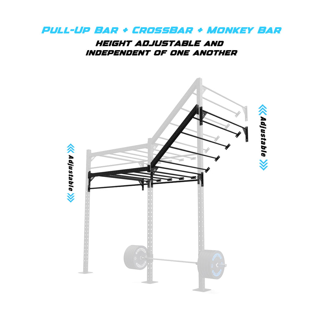 10' Wall Mount Builder® Rig: Advanced 2 w/ 2' Monkey Bar Spacing